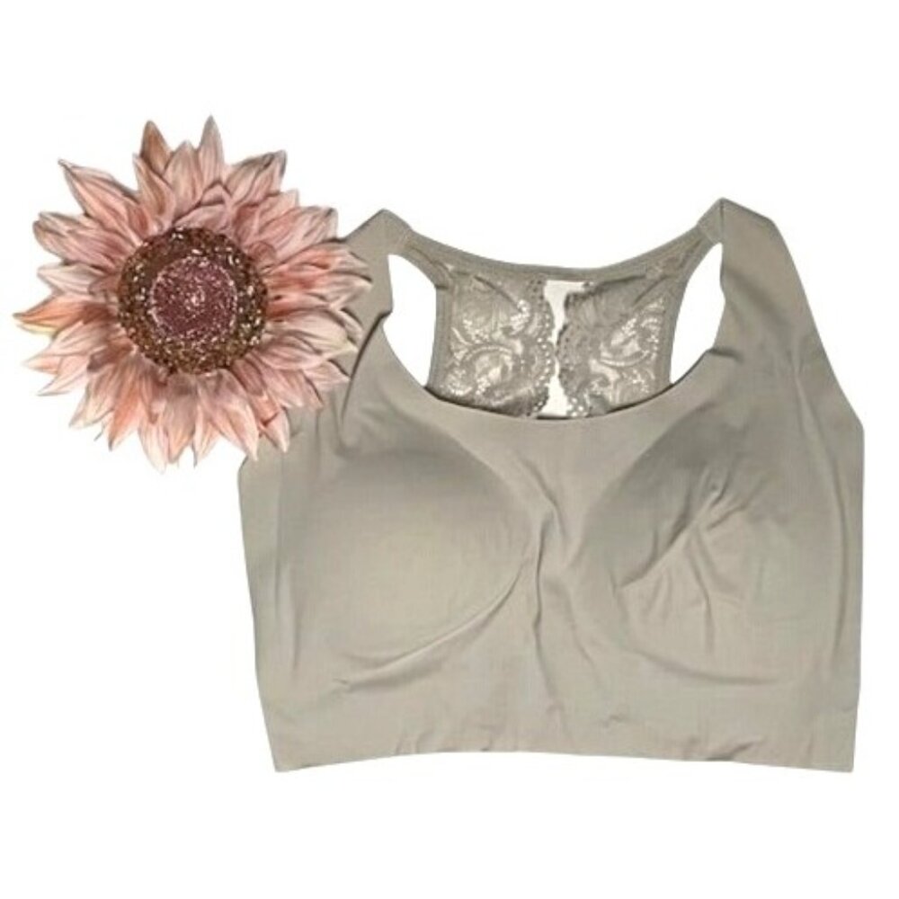 Rhonda Shear Body Bra with Lace Back SMALL (RS-14)